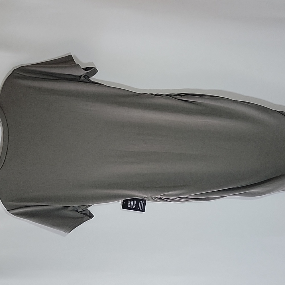 EXPRESS | Sage Green Side Rouch Dress - Picture 4 of 6